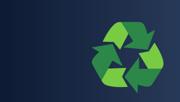 recycling symbol on navy background